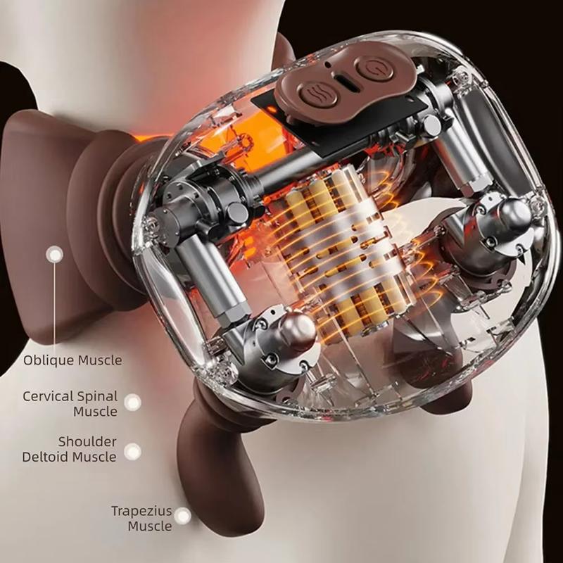 Neck Massager With Real Hand Simulation Wireless Portable Neck And Back Massager 4D Kneading Massage Design For Pain Relief