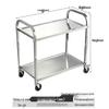 Stainless Steel Mobile Dining Cart – Three-Tier Restaurant and Hotel Dish Collection and Beverage Trolley.