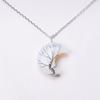 Crescent Pendant Necklace Moon Shape Crystal Necklaces for Women Men Natural Stone Collar Chain Choker Jewelry