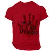 Men's Casual Short Sleeve Halloween Print T-Shirt - Lightweight Breathable Round Neck Top