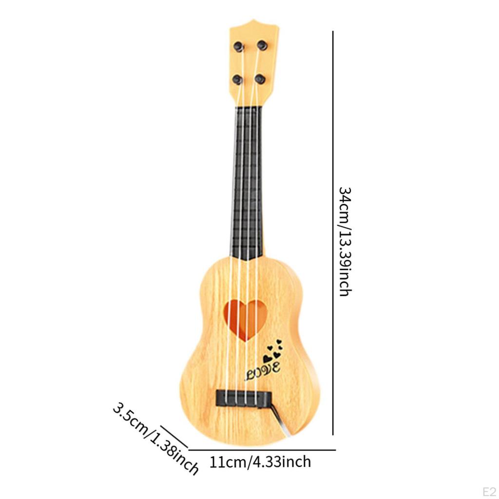 Kids Ukulele Small Guitar Random Color Lightweight Easy To Hold Musical Instrument Four String