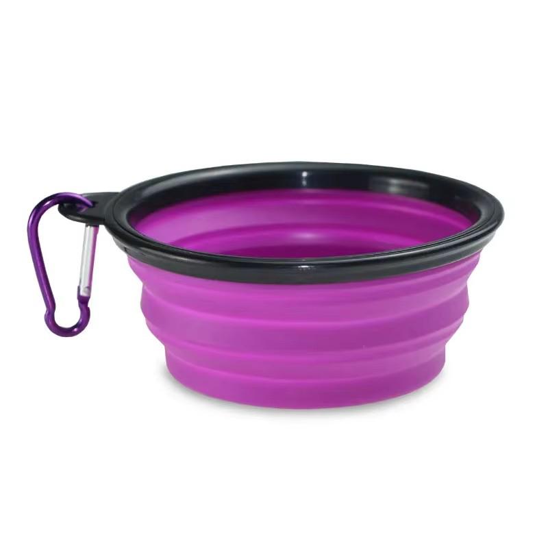 Collapsible Silicone Pet Bowl Portable Travel Dog Cat Bowl Waterproof Pet Feeder for Outdoor Activities Lightweight and Green