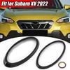 2x Glossy Black Front Rear Logo Emblem Badge Ring Covers Trim For Subaru XV 2022