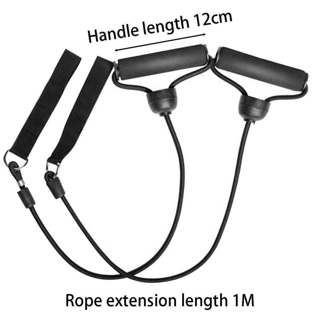 2x Trampoline Resistance Bands Exercise with Handles Stretch Bungee Cord for Indoor