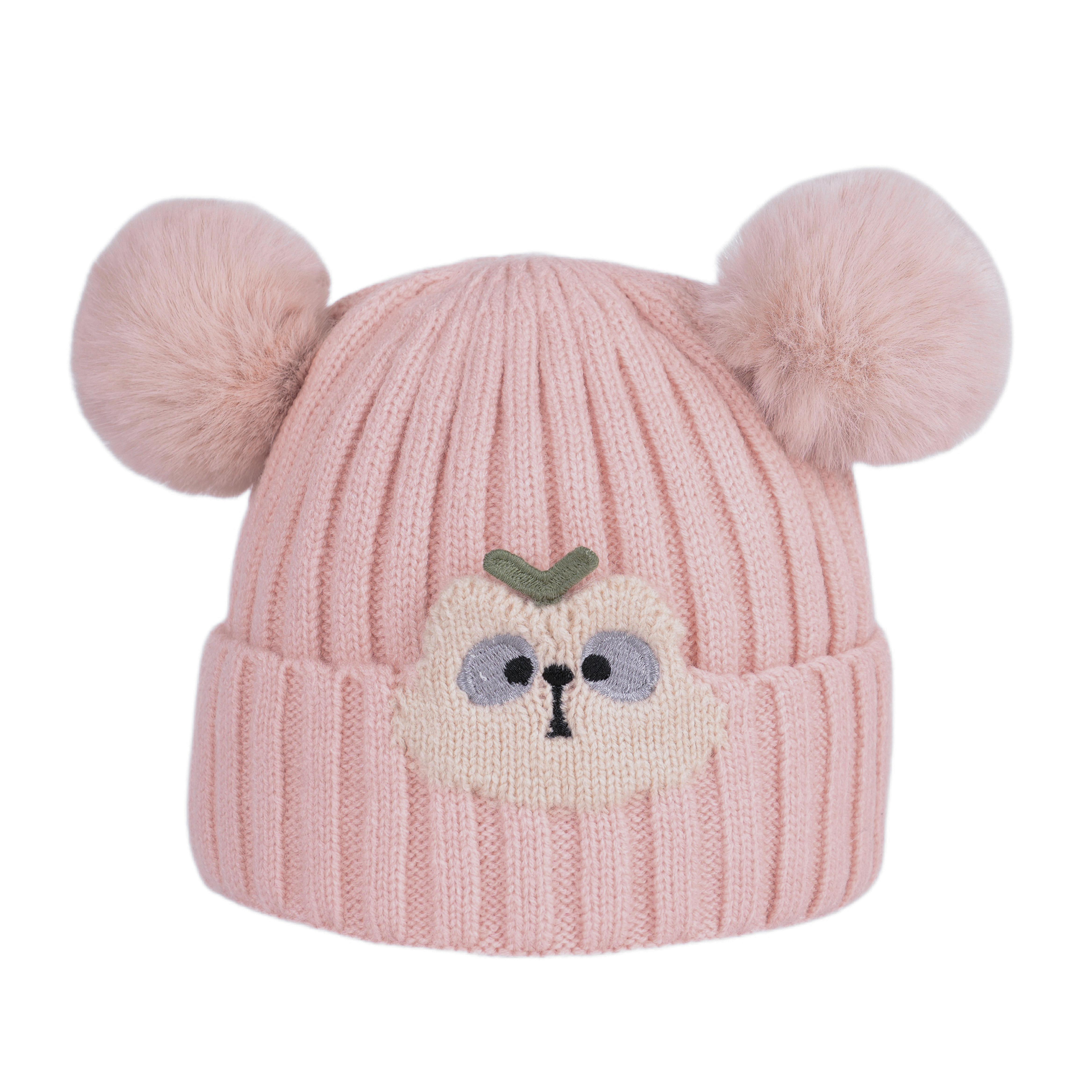 Baby Winter Hat Earflap Knitted Beanie Fleece Lined Toddler Little Girls Boys Winter Little Bear Warm Hats in Stock