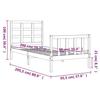VidaXL Bed Frame with Headboard White 90x200 Cm Solid Wood 3192087