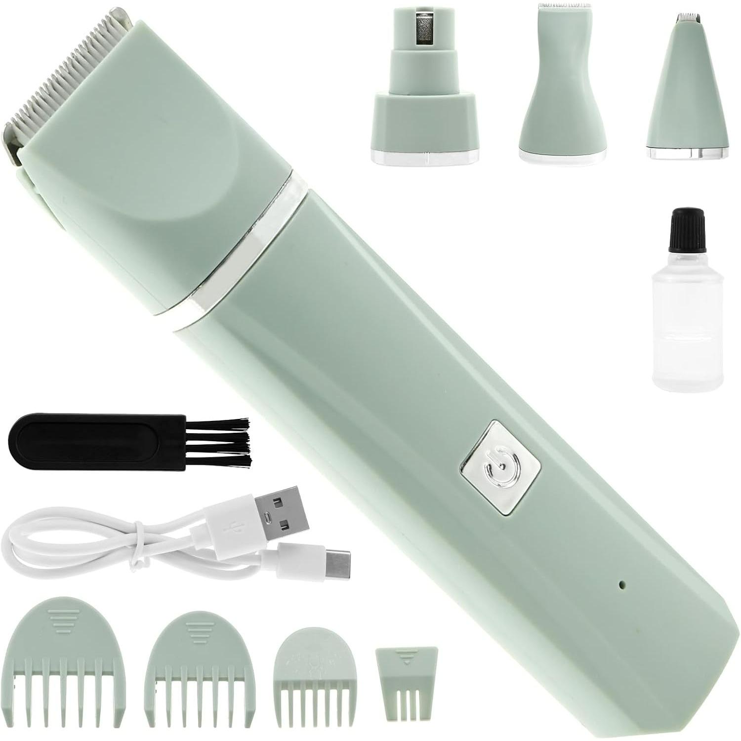 

Cat Grooming Clippers Kit Cordless Low Noise Cat Clippers Kit Two Speed Cat Hair Trimmer Dog Hair Clipper Cat Shaver for Matted Fur Small Dog Grooming зелёный