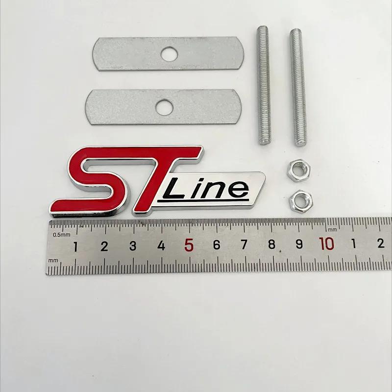 3D kovové logo ST Line odznak emblém na kufr přední mřížku pro Ford Focus MK4 PUMA Mondeo Kuga Fiesta ST Line samolepka příslušenství