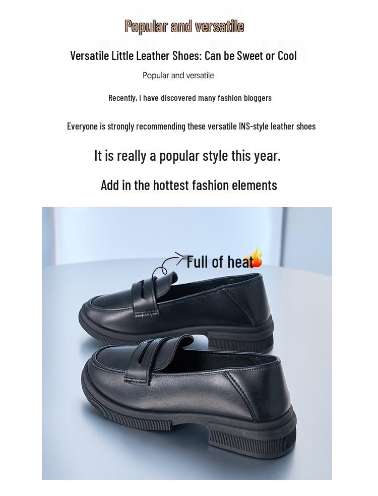 2025 Comfortable Women's Chunky Heel Loafers: Thick-Soled, Soft Leather Slip-On Work & Casual Shoes