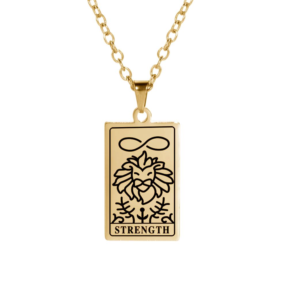 Cazador Tarot Cards Necklace The Star World Fortune SUN Moon Tarot Neck Chain Stainless Steel Vintage Punk Jewelry for Women Men