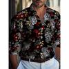 Men'S Casual Light Business, Vacation Casual Floral Pattern, Vacation Casual Long-Sleeved Shirt