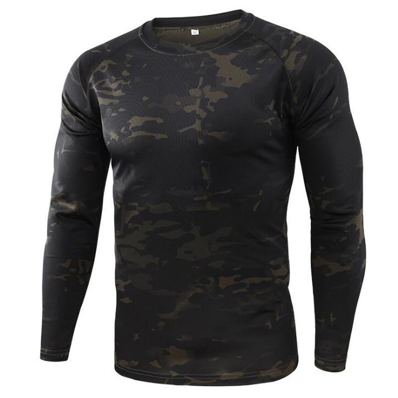 

Casual Men 3D Tactical T Shirt Vintage Camouflage Printed O-neck Long Sleeve T-shirt Hunting Camping Hiking Pullover T Shirts S