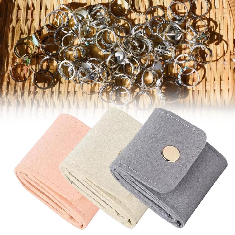 Set aus 3 stilvollen Schmuckaufbewahrungsbeuteln PU-Leder Miniatur-Organizer für Ringe Ohrringe Reise-Essential