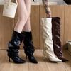2025 Autumn and Winter New Small Pointed High-heeled Boots Women's New Thin-heeled Boots But Knee-high Fashion Boots