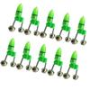 3 יחידות אור LED פעמונים תאומים קליפס טיפ על אזעקת נשיכה מוט דיג דגים