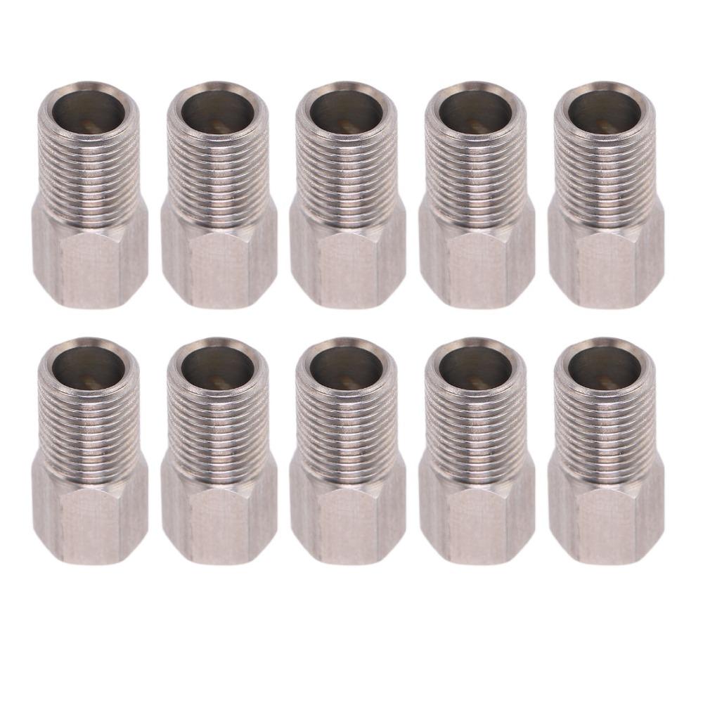 10pcs Stainless Steel Hydraulic Brake Hose Compression Nut for Disc Brake Assembly