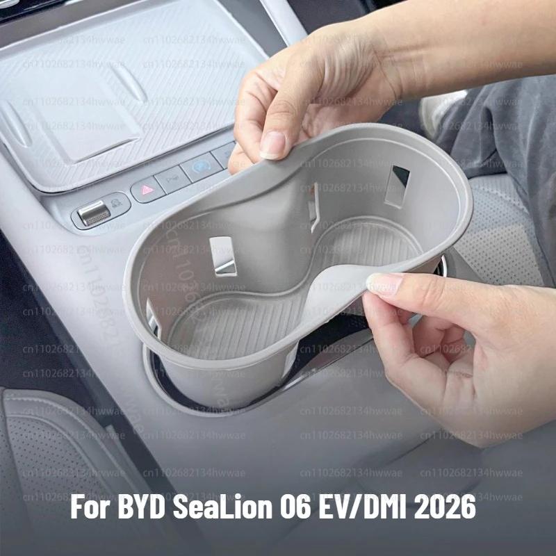 For BYD SeaLion 06 EV/DMI 2026 Central Control Water Cup Slot Protection Seat Cover Car Anti Slip Interior Accessory Modificatio