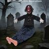 Foldable Lightweight Halloween Statue Animated Zombie Decoration, Creepy Sound Activated Haunted House Prop with Scary Detailed Humanoid Figure Sound,