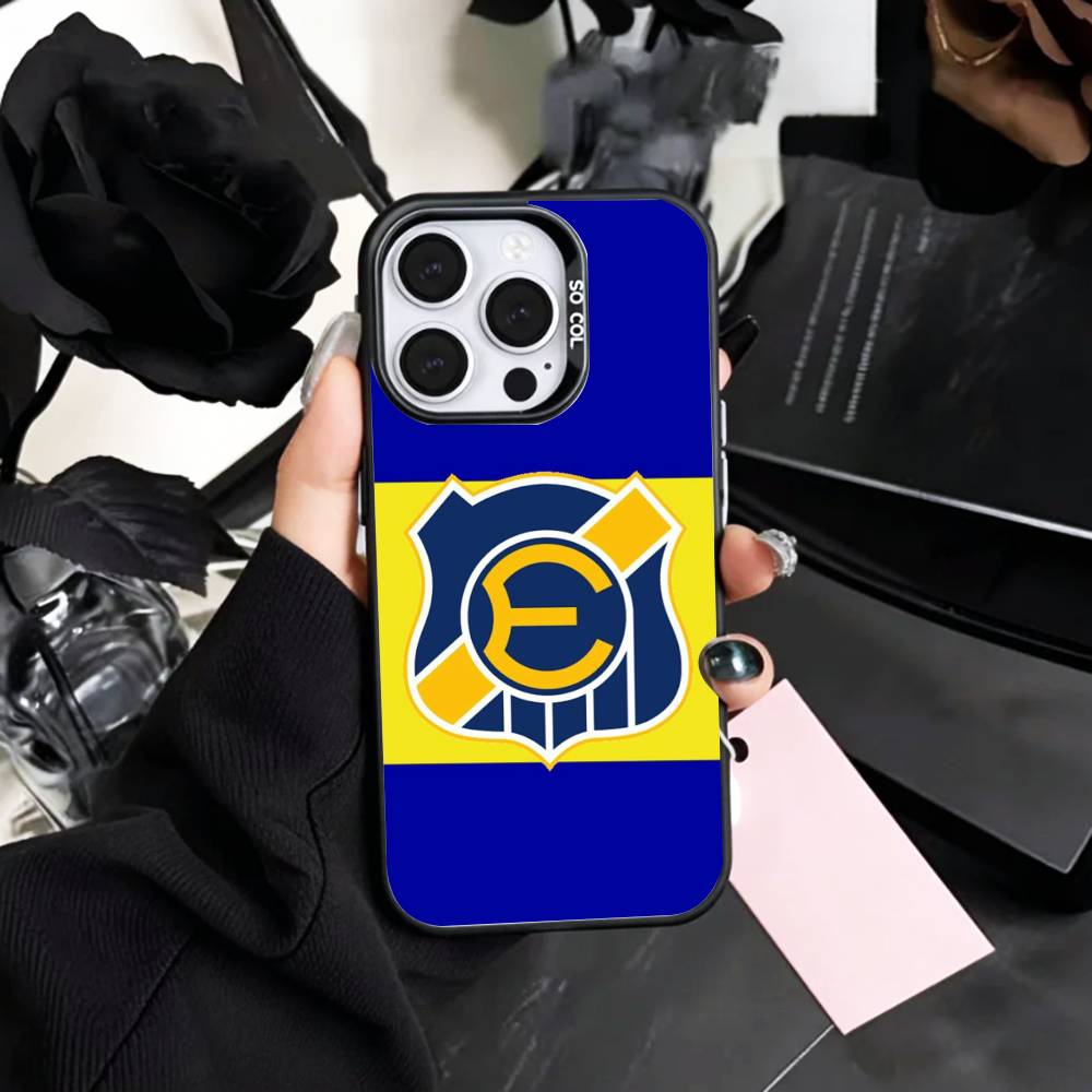 

C-Cool E-Everton de V-Vina del Mar Phone Case For iPhone17,16,15,14,13,12,11 Plus,Pro Max Colored Silver Plated Inside Cover iPhone15promax