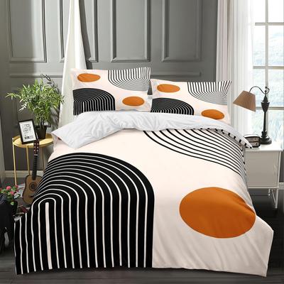 Mittelalterlich Modern Abstrakt Geometrie Bettwäscheset Böhmisches Design Bettbezugset Dreiteiliges Set
