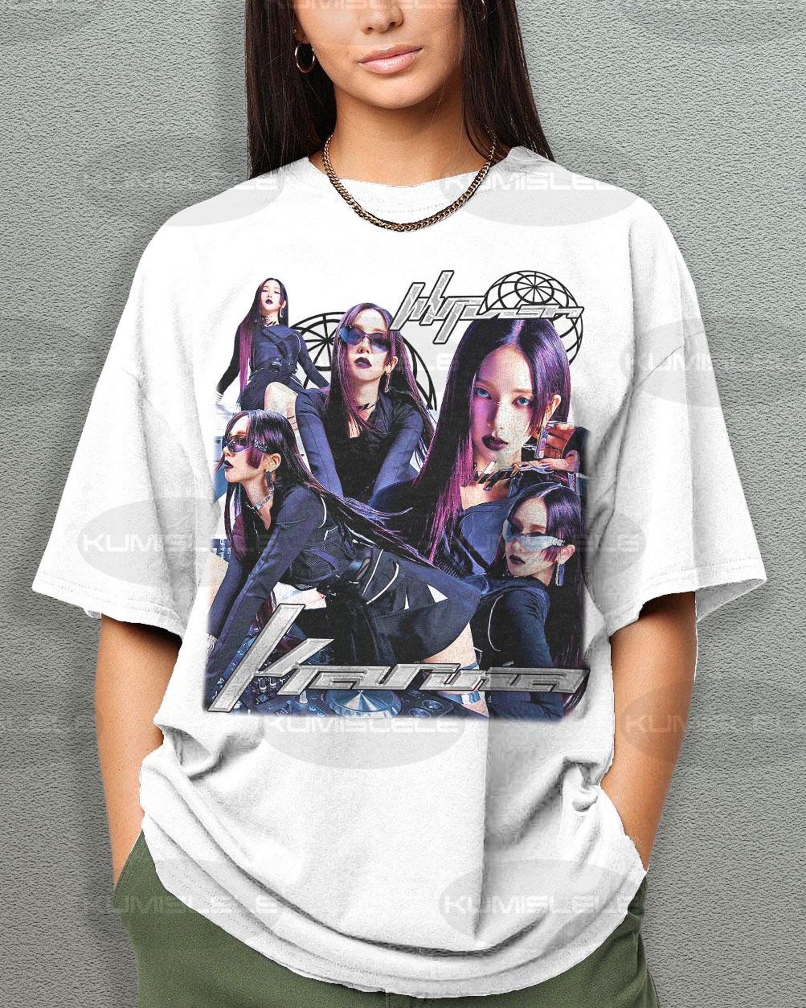 Karina Aespa Whiplash T-Shirt, parallel lines tour tee S