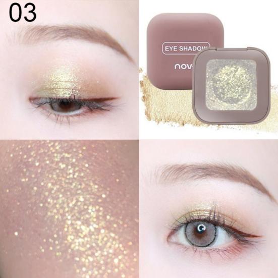 Enkel farge vanntett perleskimrende fingertupp øyenskygge Glitter Powder Makeup