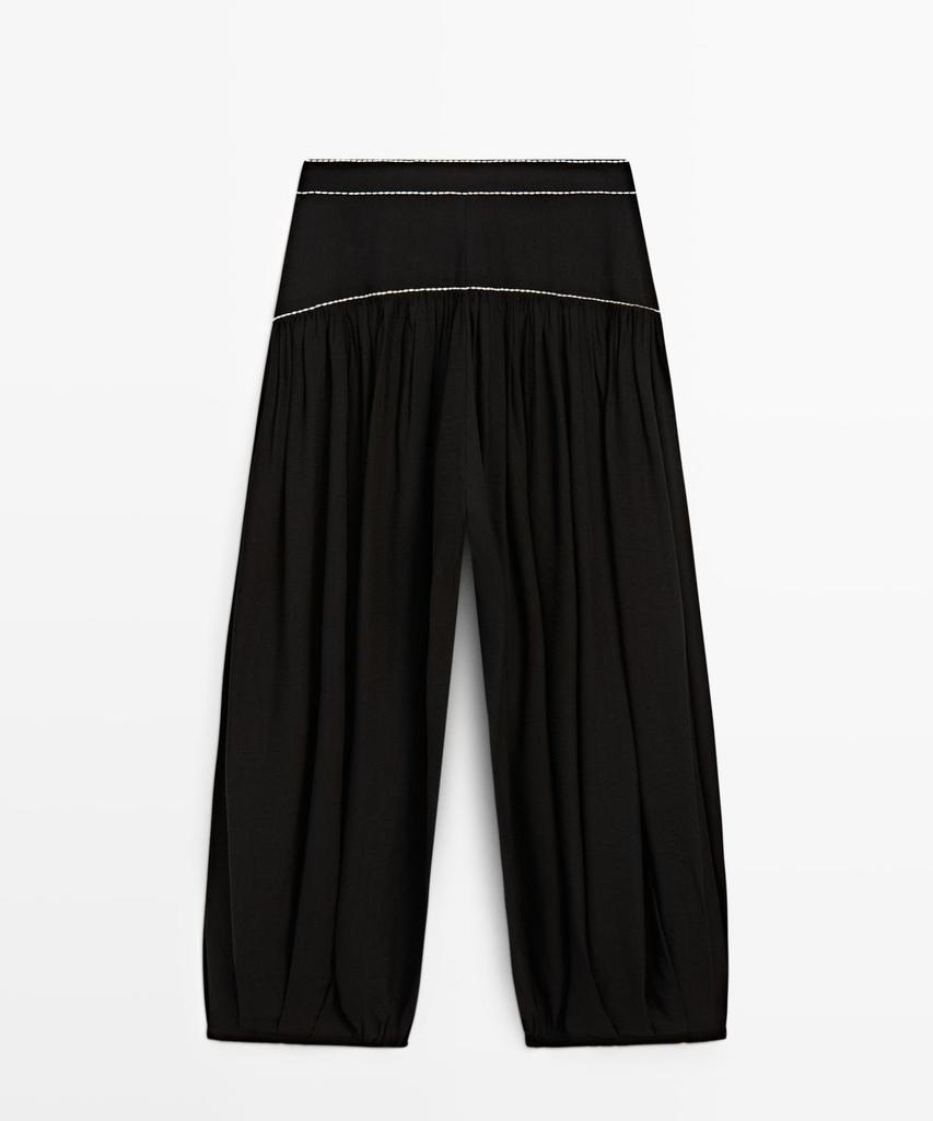 Masimodutti Contrast Fluid Pants