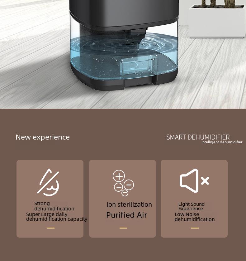 350ml/Tag Leiser Mini-Luftentfeuchter für Zuhause & Schlafzimmer