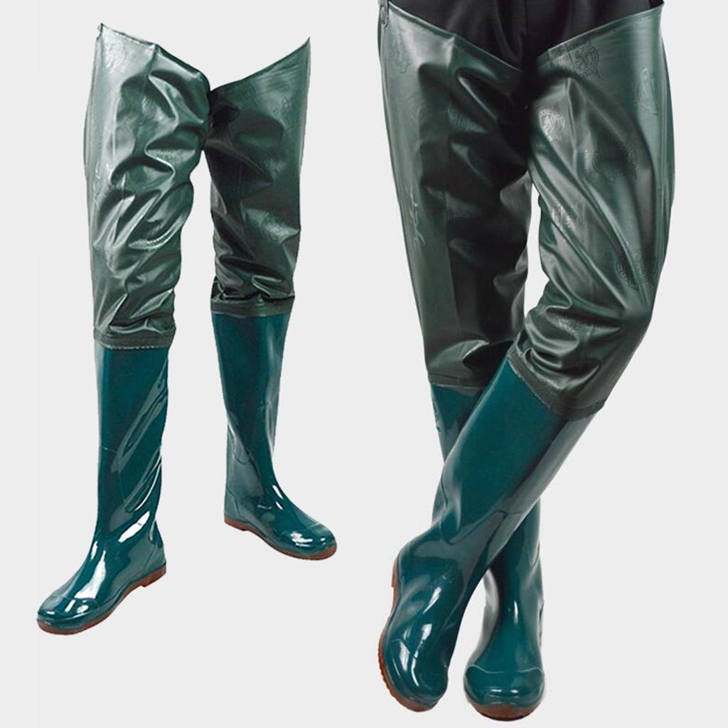 Deluxe Fishing Hip Water Women's Wading Pants with Boots Breathable Stockings