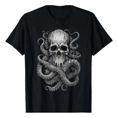Camiseta Octopus Skull Monster Cool Krakens Cthulhus Skull P