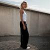 Womens Wide Leg With Sweatpants Casual High Waist Baggy Sweatpants Boyfriend Jogger Pants With Pockets Trousers