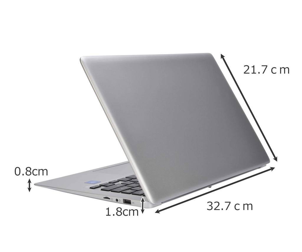 Slank bærbar PC med Windows 11 128GB 4GB WPS USB GM-JAPAN Ultralett, Kontor, SSD, Minne, Webkamera, Kontor, Celeron, Wi-Fi, 3.0, HDMI, 14,1-tommer