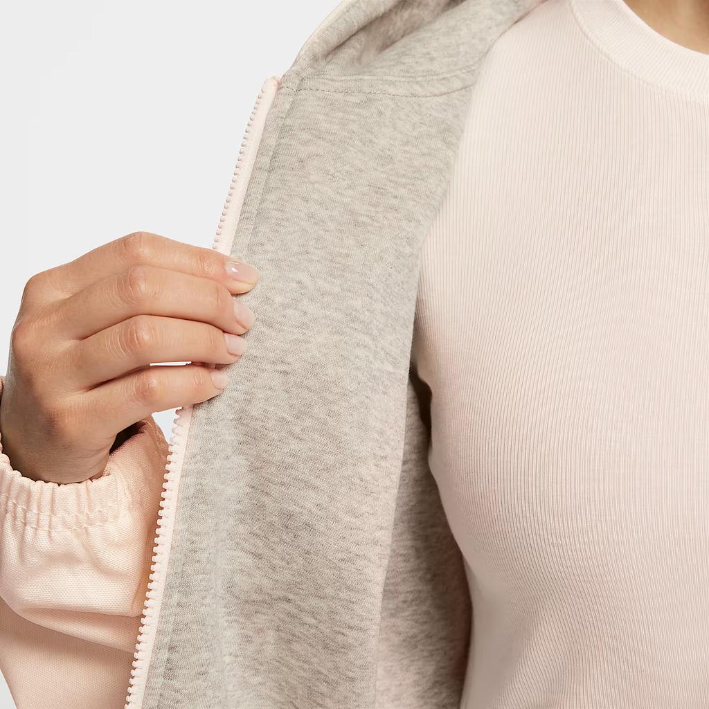 Nike Sportswear Jackets Women's Pink White/Pink White Hooded Moderate Workwear IF0337-103