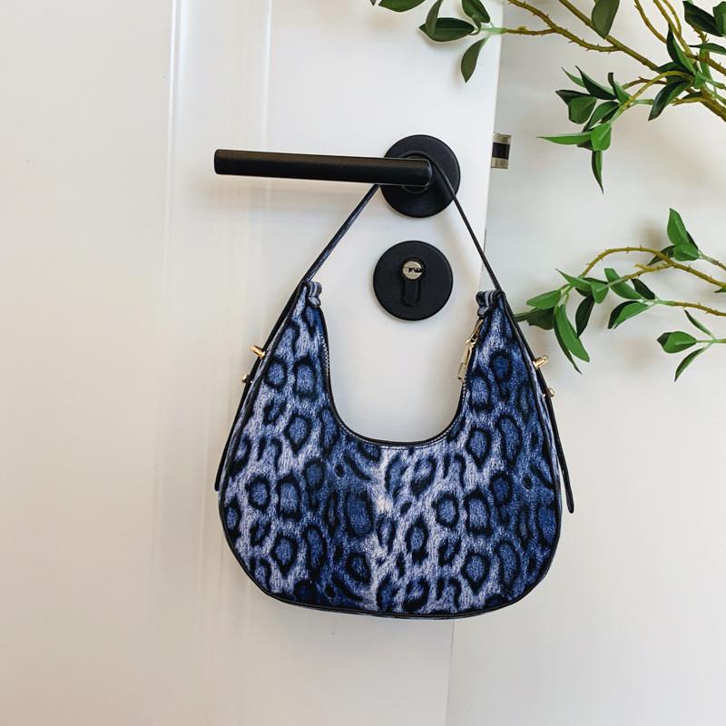 Trendy New Moon Bag For Women In Gray Brown And Blue Stylish Pu Material Perfect For Daily Use