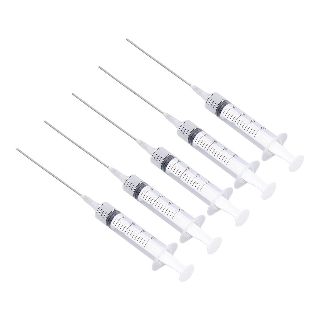 5Pcs Ink Filling Syringe Plastic 10ml Injector Drawing Tool with Scale for Printer Cartridge