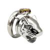 Hot Selling 304 Stainless Steel Couple Fetish Male Chastity Devices Imitated Tiger Cock Cage Penis for Man