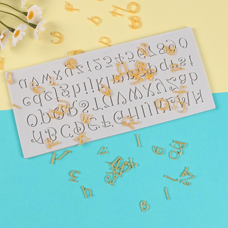 DIY Abstract Art Chocolate Fondant Mold for Letters and Numbers