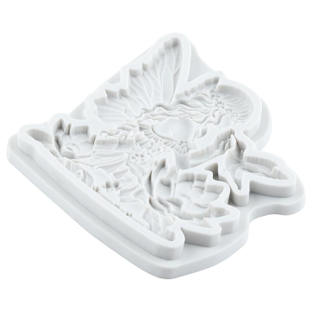 Flower Fairy Silicone Mold Bird Fondant Molds Cake Decorating Tools Cupcake Topper Candy Sugar Craft Gum Paste Polymer Clay
