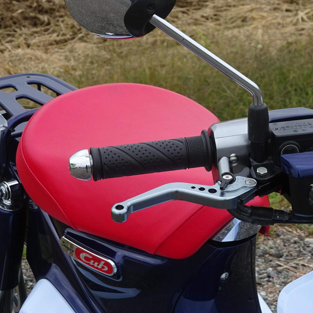 C8 Gray (Blue) 125cc CUB Brake Lever, 6-Position Adjustment, Compatible with Super Cub 125, CT125, Hunter Cub, and Dax 125