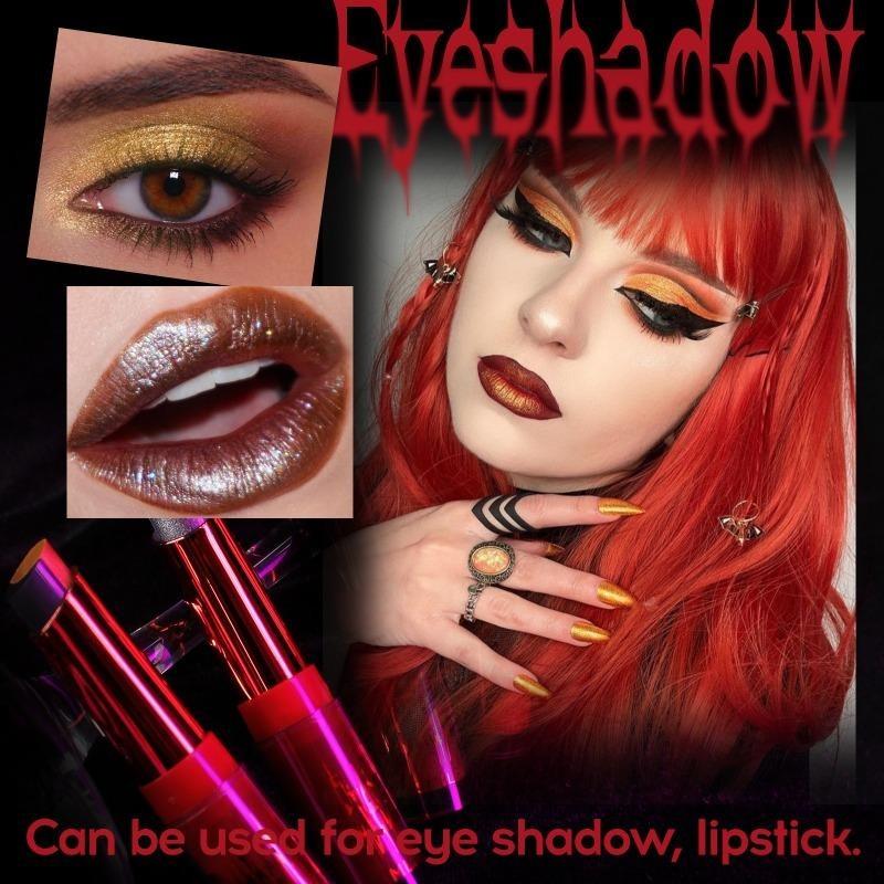Two-in-one Gradient Eye Shadow Lazy Eye Shadow Lipstick Stick Waterproof and Long-lasting Perfect Halloween Gift,
