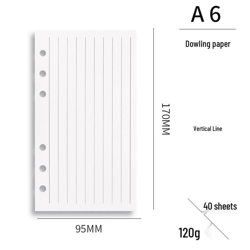 A6 Loose-Leaf Multi-Functional Planner: Daily/Weekly Plan & Accounting Inserts - Removable Inner Pages Replacement