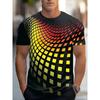 Tricou de vară pentru bărbați, cu gât rotund, imprimat 3D, modă, versatil, la modă, respirabil, casual