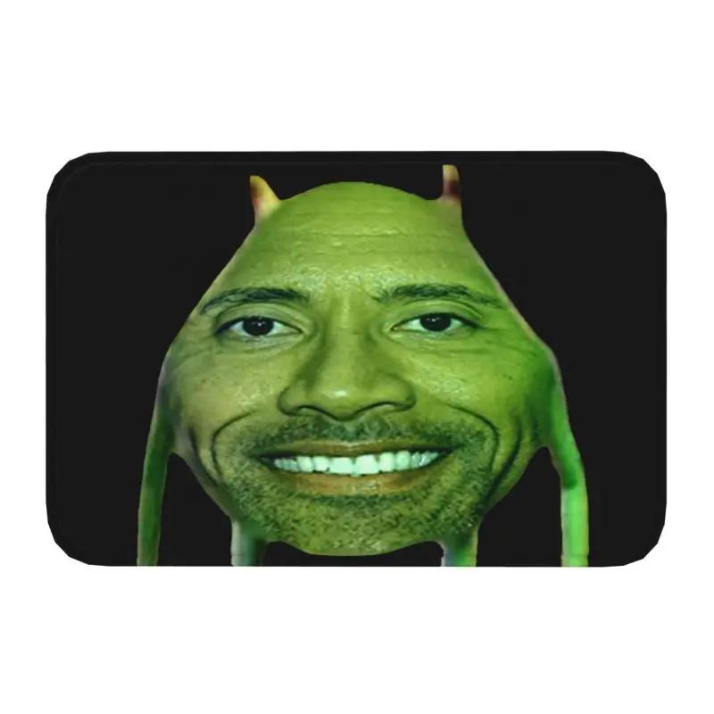 The Rock Dwayne Meme Front Door Mat Anti-Slip Outdoor Quick Dry Doormat Kitchen Bedroom Entrance Rug Carpet
