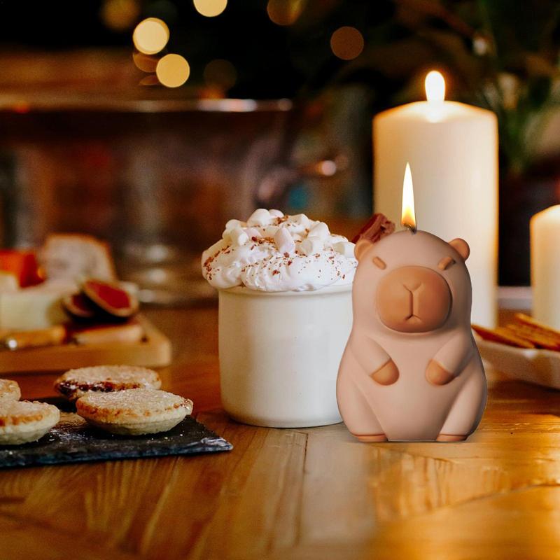 3D Capybara Silicone Mold Flexible Reusable Non-Stick Lovely Animal Moulds for Ice Cream Cake Ice Block Figurine Casting Making