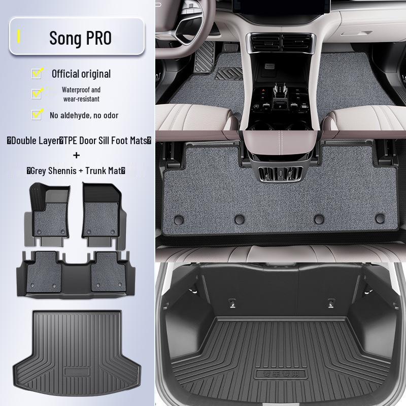 "2025 BYD Song PRO DMi Second Gen TPE Floor Mats - Full Coverage PRO Accessories”