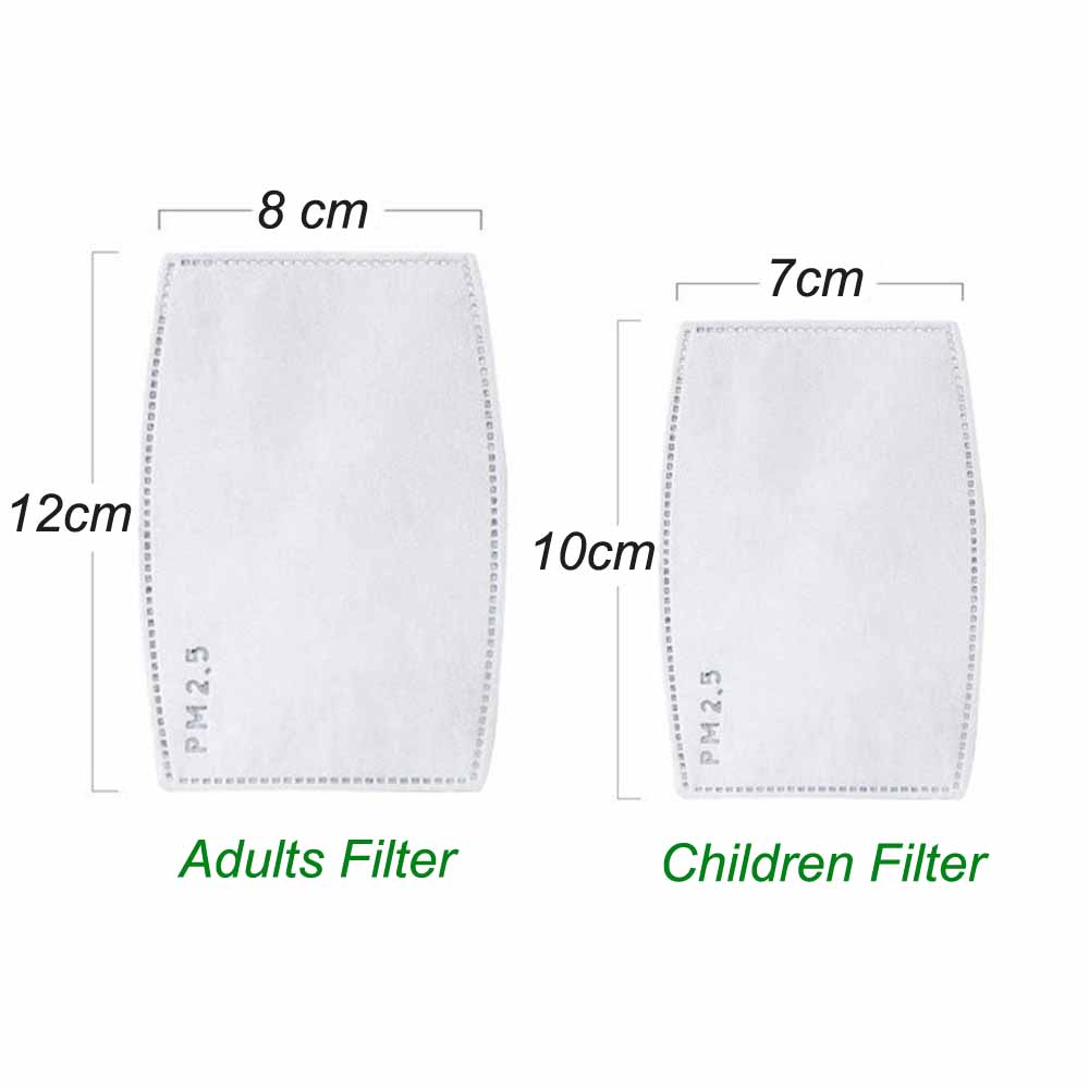 Tcare 10 Stück/Los 5 Schichten PM2.5 Filter Maskenpapier Aktivkohle Erwachsene Kinder Masken Anti Staub Smog Mundmaske Gesichtsmasken Filter
