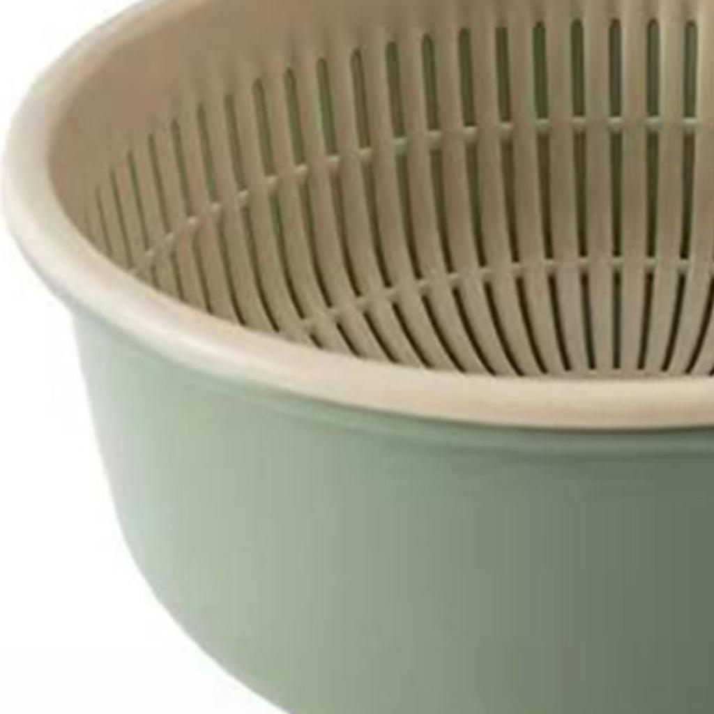 Double Layer Drainer Basket Multifunctional Fruit Vegetable Washing Bowl Kitchen Colander Bowl