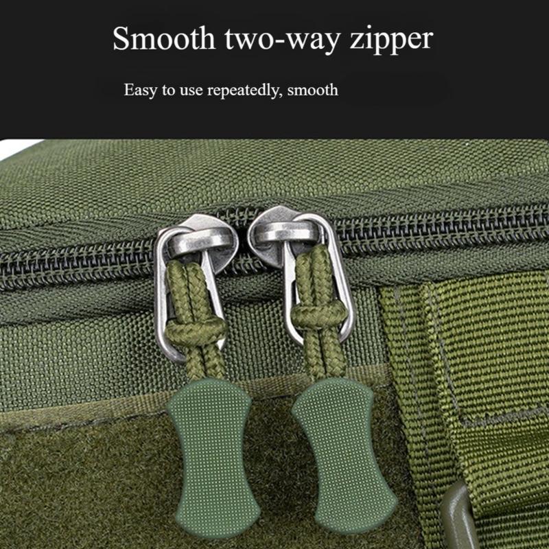 Durability Fishing Bag Waterproofed Adjustable Bag with Rod Belt and Tool Hook for Outdoor Anglers Gear Storage