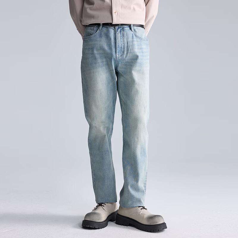 

Мужские винтажные джинсы прямого кроя с эффектом потертости Lilanz 30 (165/76A)