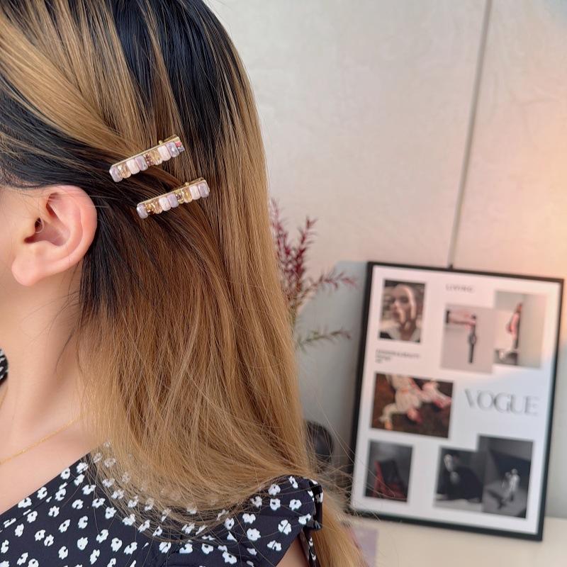 Korean Hair Accessories: Luxurious Super Sparkling Crystal Bar Hairpin for Women, High Quality